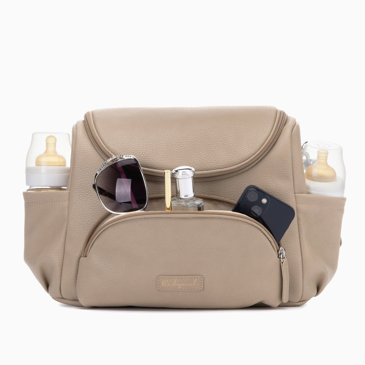 Babymel Lenni Vegan Leather Compact Changing Bag - Oat