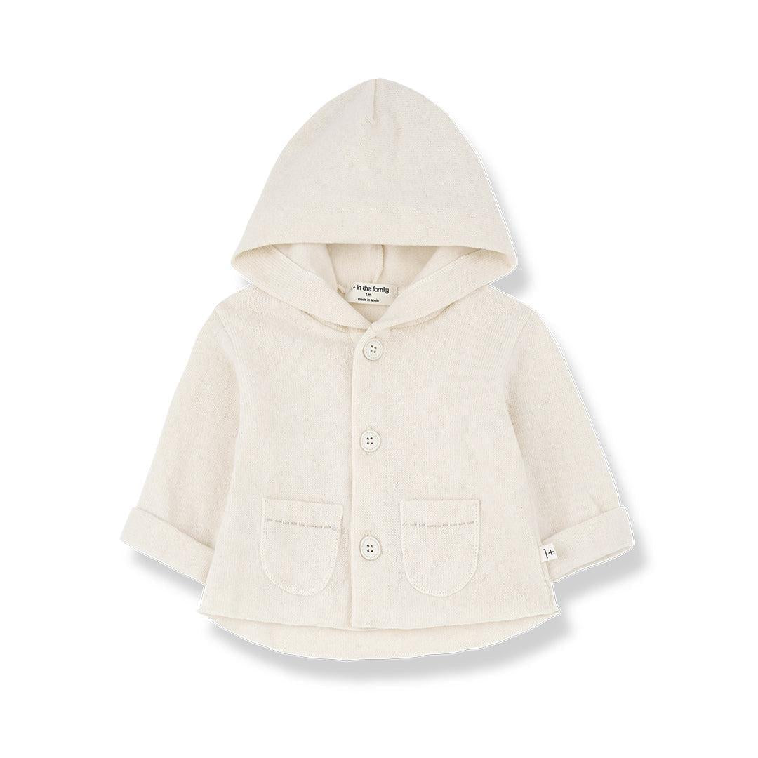 1+ In The Family Fred Recycled Extra Soft Plain Fleece - Ecru
