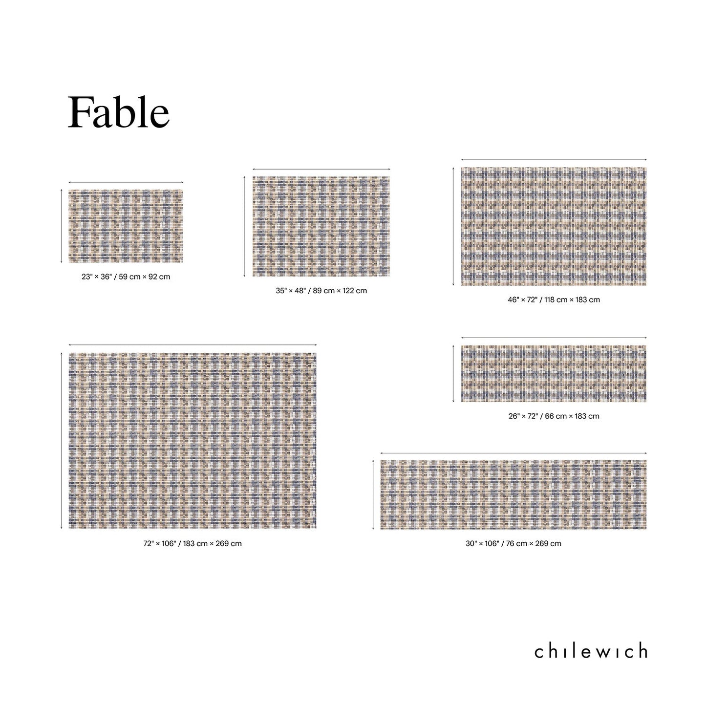 chilewich | woven floormat 183x269cm (72x106") | fable sorbet