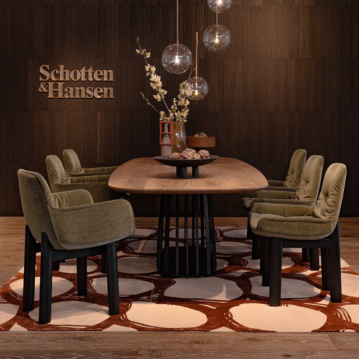 freifrau | leya armchair low | solid wooden frame - black | fabric - vladimiri militare