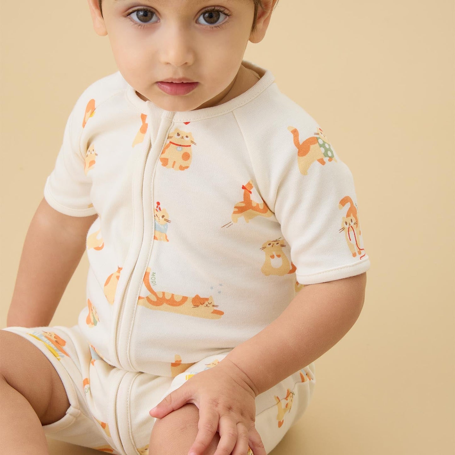 Cat Nap Summer Sleepsuit
