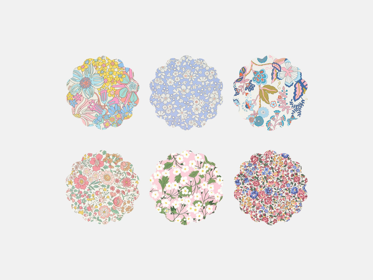 Meri Meri x Liberty Mixed Set Coasters (6)