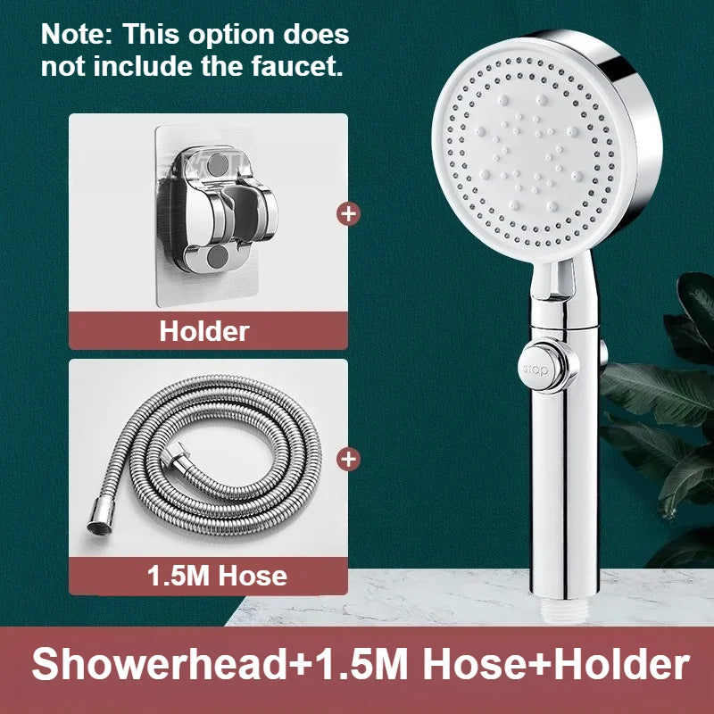 Chrome Plated Wall Mounted Hot and Cold Faucet with Adjustable Dual Nozzles Suitable for Bathroom Household Shower Mixer Tap
