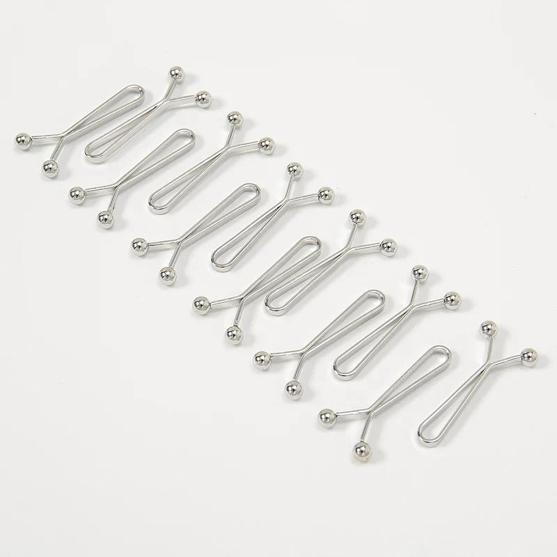 12pcs Women's Scarf Clips Hijab Pins Silk Scarf Pins U-Shaped Brooch Pins Jeans Skirts Detachable Buckle Adjustable Sleeve Clip