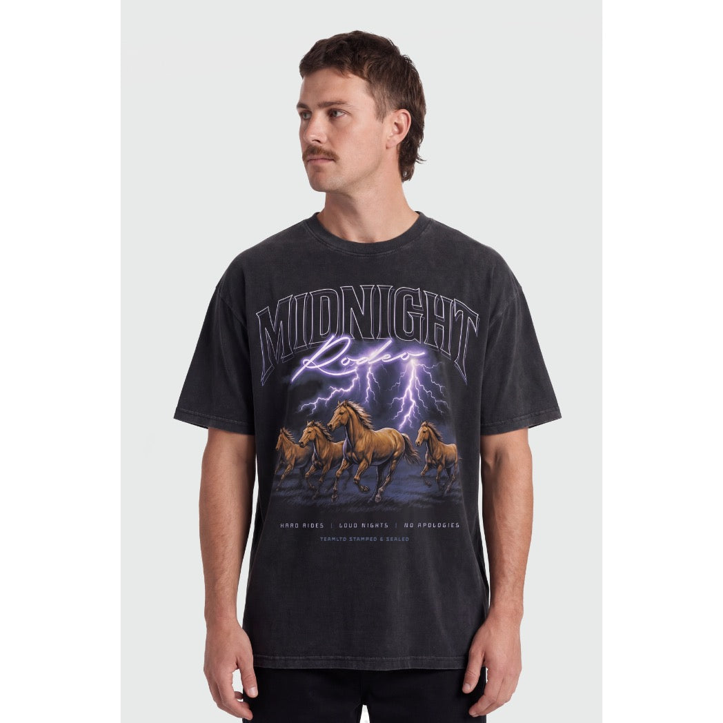 TEAMLTD - STAMPEDE OVERSIZED TEE | Acid Black