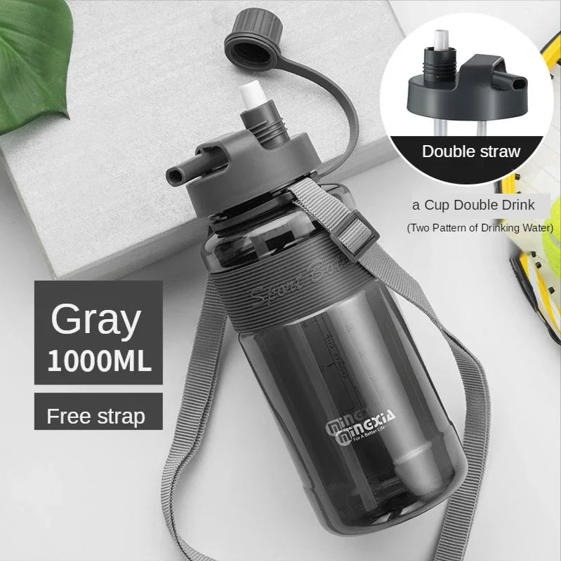 0.7/1/ 2/3L Large Capacity Sports Water Bottle Portable Debris Water Cup With Straw Outdoor Camping Picnic Climbing Water Bottle