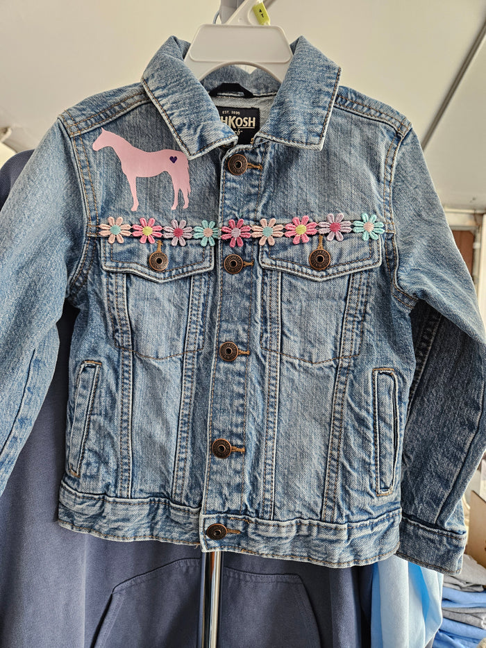 Children's Pink Pony Jean Jackets