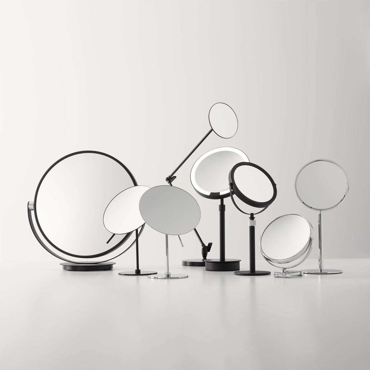 decor walther | BASIC series | illuminated table mirror | matte black 5x magnification - SO