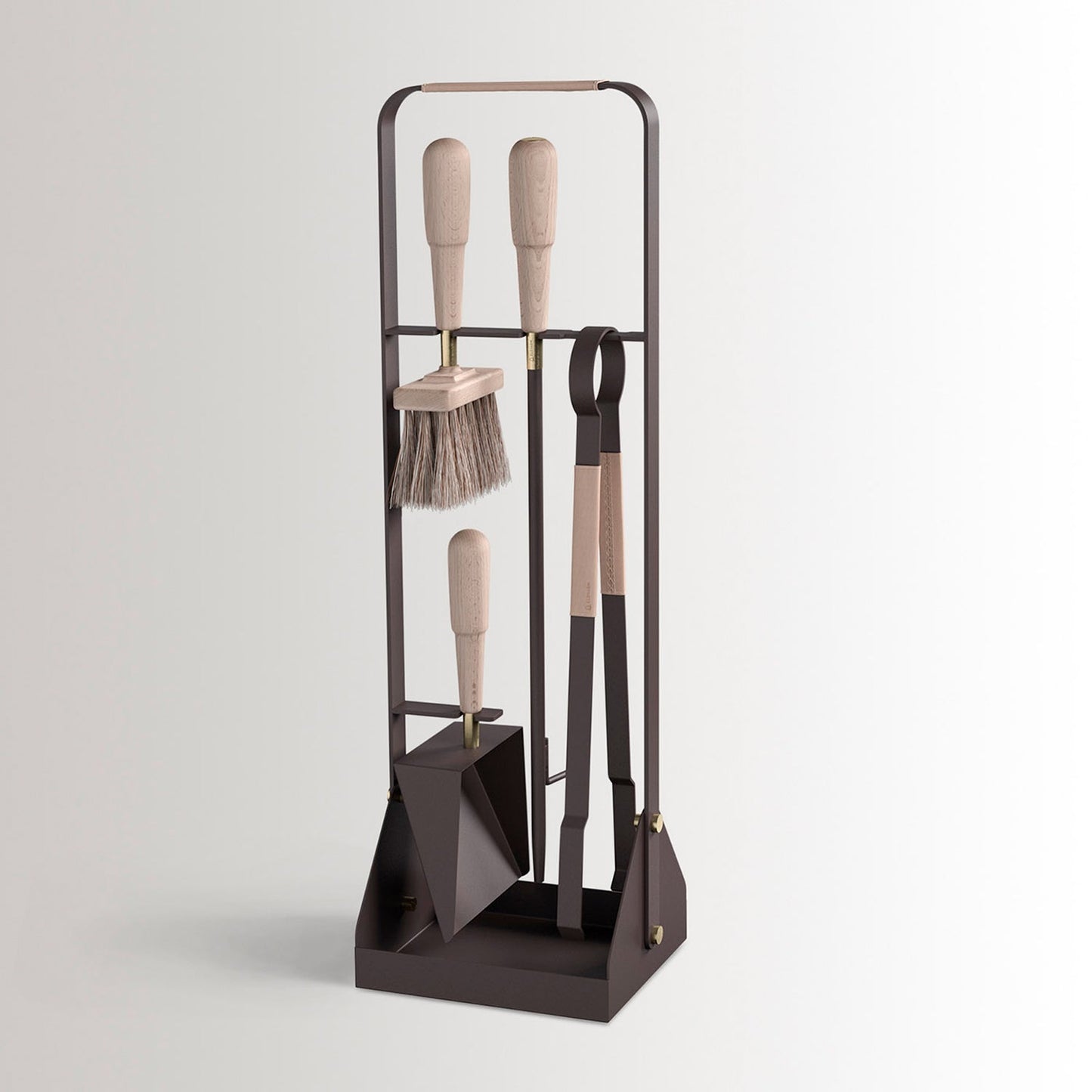 eldvarm | emma fire companion set with leather | naturel