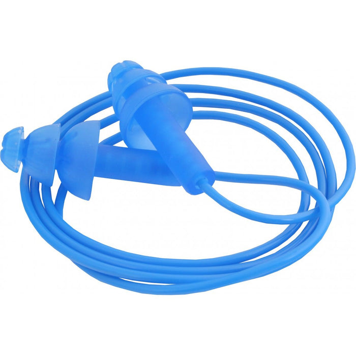 EP001CD - Reusable TPR Detectable Corded Earplugs 29 SNR (Box of 100)
