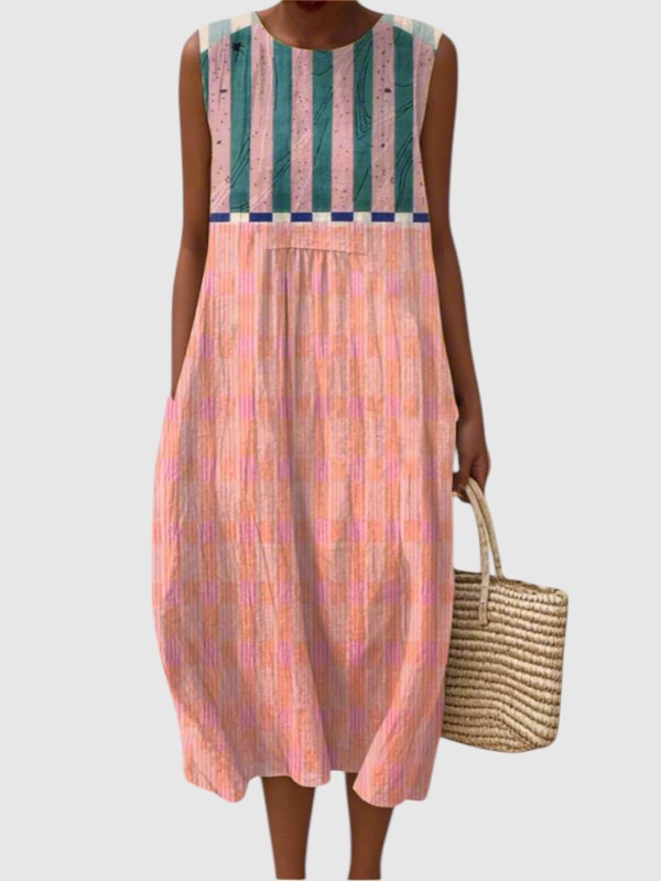 Lily - ærmeløs midikjole