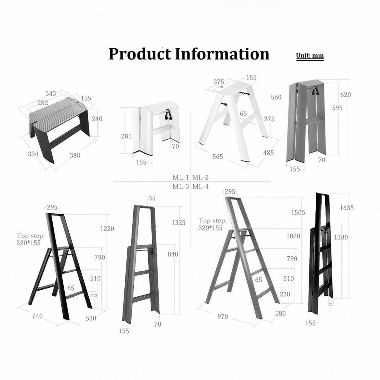 hasegawa | lucano 3 step ladder | dusty mint