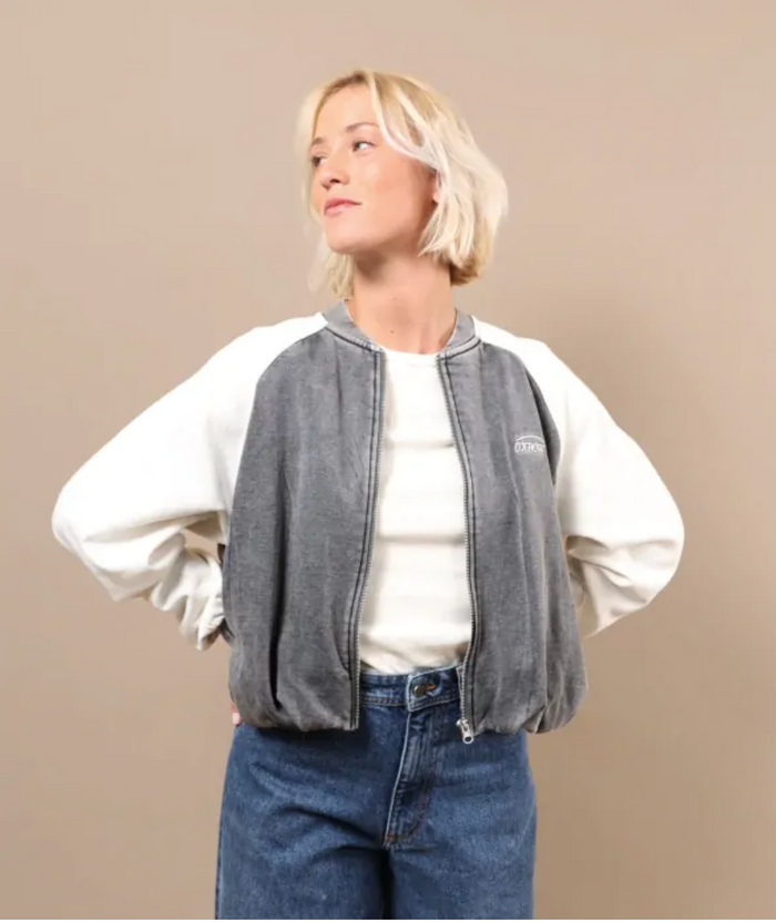 OXBOW WARPEDFLO RAGLAN ZIP SWEATSHIRT