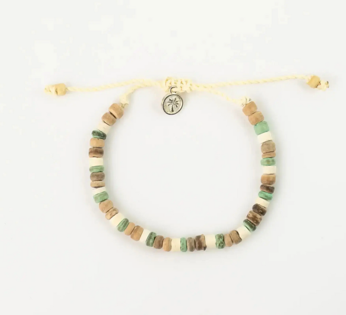 PINEAPPLE LAUT COCONUT WOOD BEADED ANKLET- COCAP-012