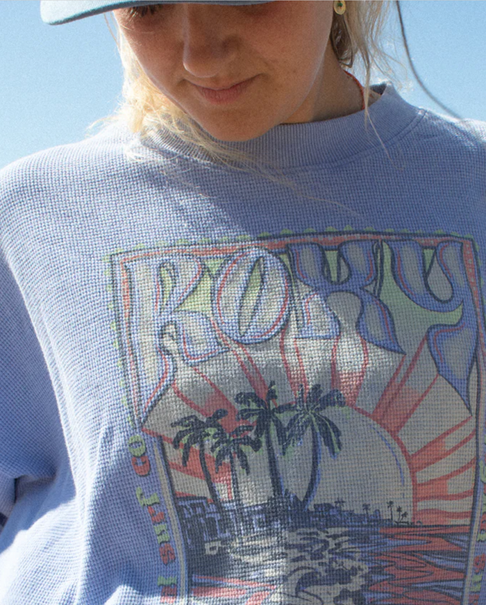 Roxy East Side Mid weight Long Sleeve Top in Grape Mist