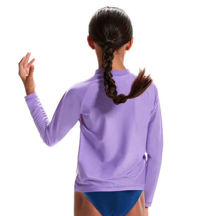 SPEEDO PRINTED LONG SLEEVE RASH TOP - JUNIOR FEMALE (*top only)