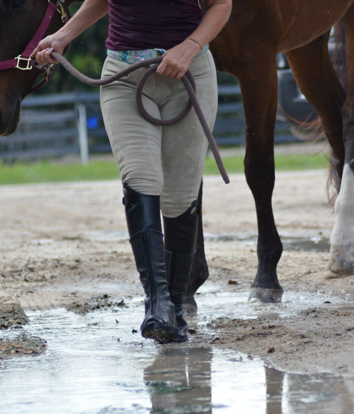 The Original Boot Jacket patented equestrian boot cover close-up