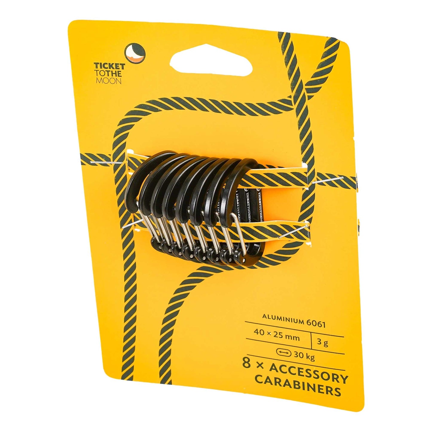 Aluminium Accessory Carabiners x8