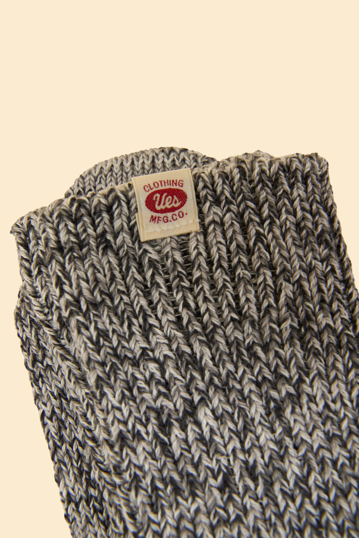 UES Melange Crew Length Socks - Heather Grey
