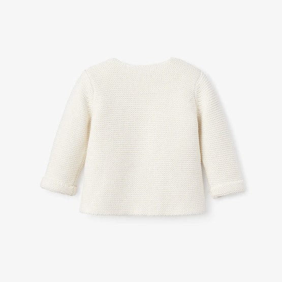 Whisper White Sofia + Finn Knit Baby Cardigan