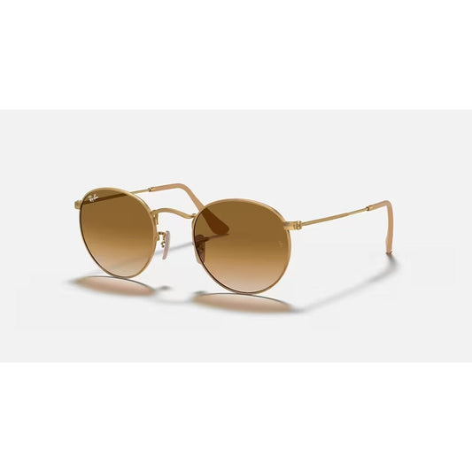 RAYBAN - ROUND METAL |  Matte Arista w/ Light Brown Gradient