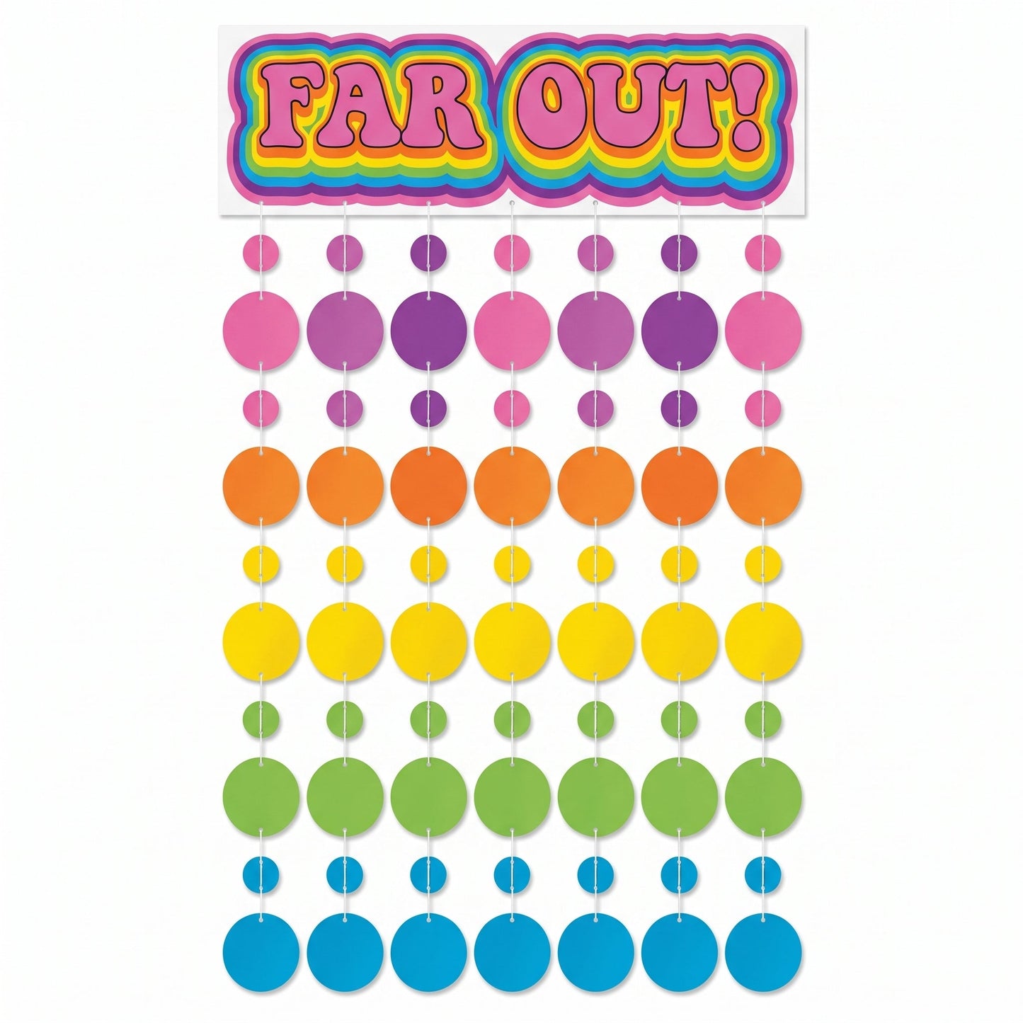 "Far Out" 70s Good Vibes Doorway Curtain