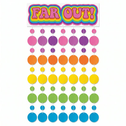 "Far Out" 70s Good Vibes Doorway Curtain