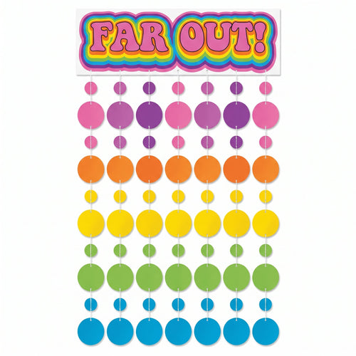 "Far Out" 70s Good Vibes Doorway Curtain
