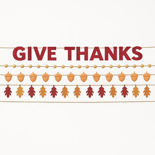 "Give Thanks" Thanksgiving Banner Kit
