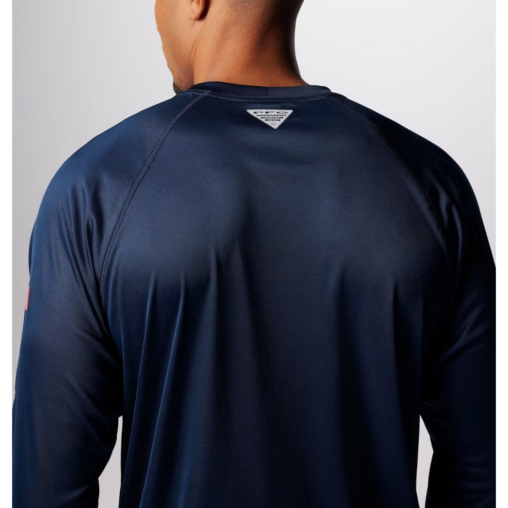 COLUMBIA - TERMINAL TACKLE LS | Collegiate Navy/Sunset Red Logo
