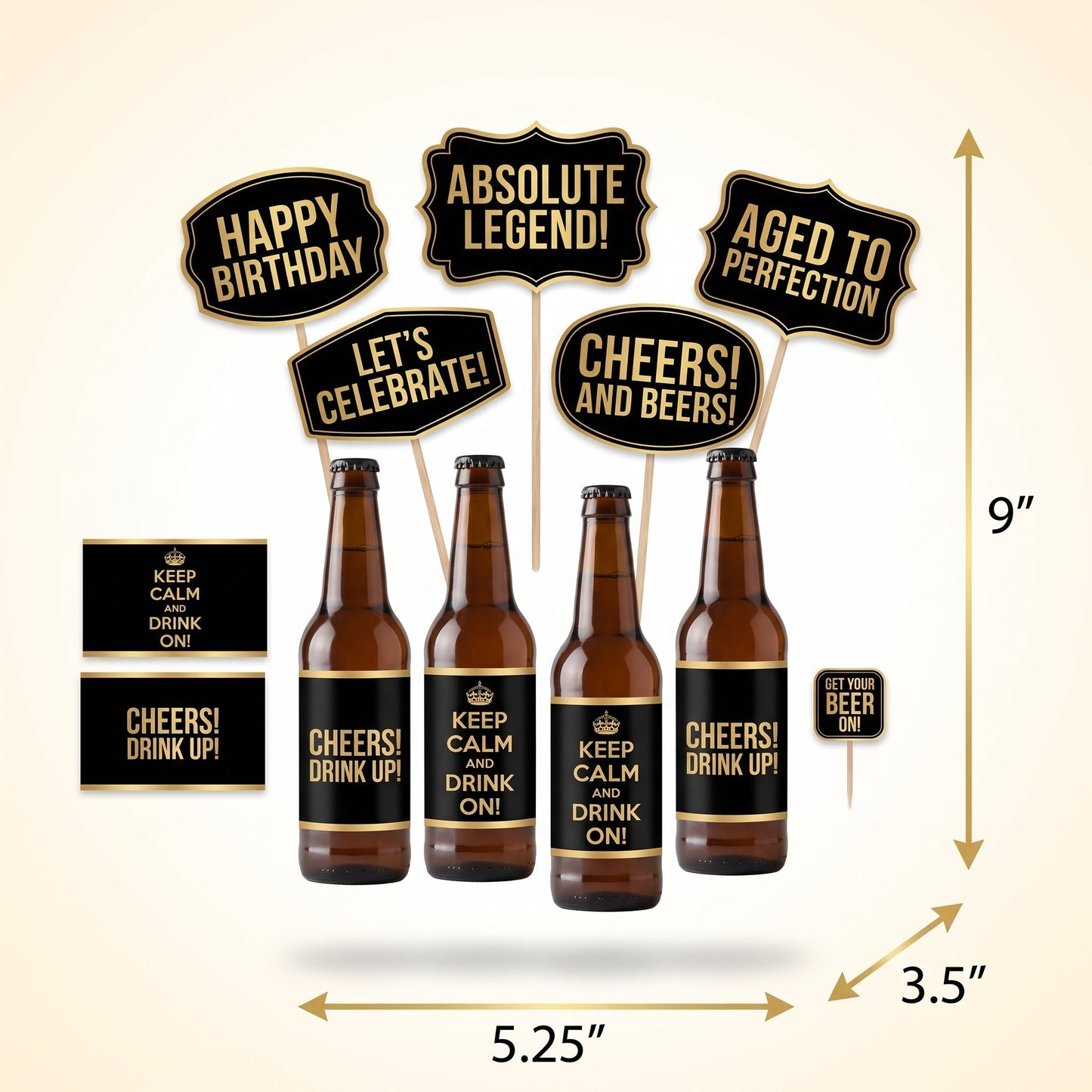 "Better with Age" Beer-Themed Birthday Table Decorating Kit