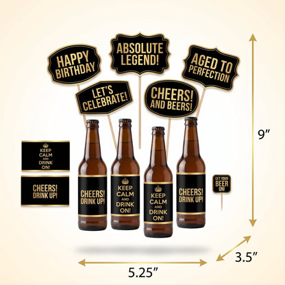 "Better with Age" Beer-Themed Birthday Table Decorating Kit