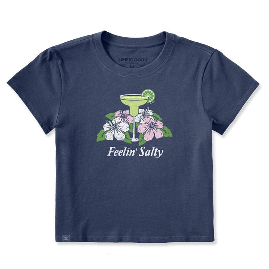 LIFE IS GOOD - WOMENS CRUSHER LITE TEE | Feelin' Salty Darkest Blue