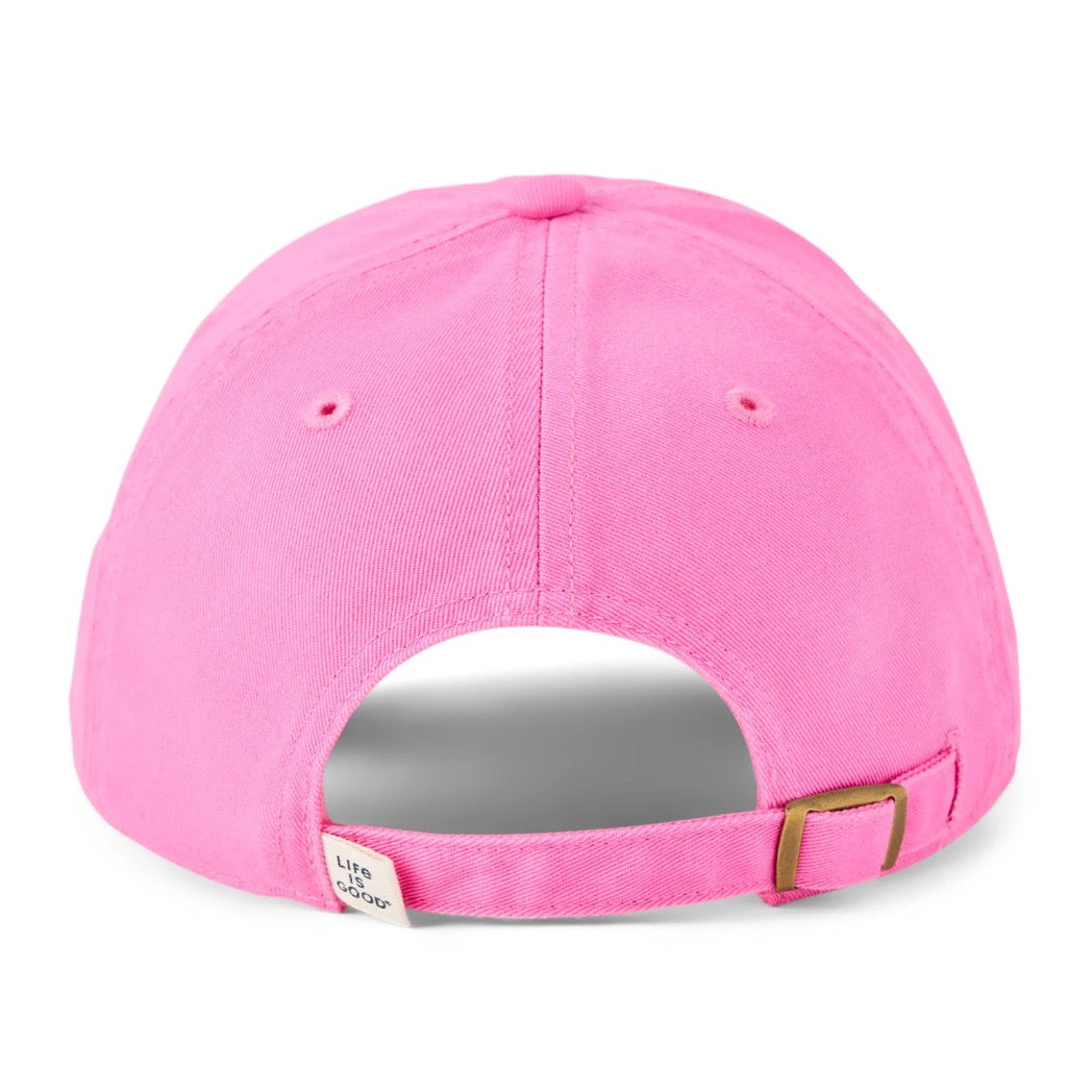 LIFE IS GOOD - CHILL CAP | Wordmark Watermelon Pink