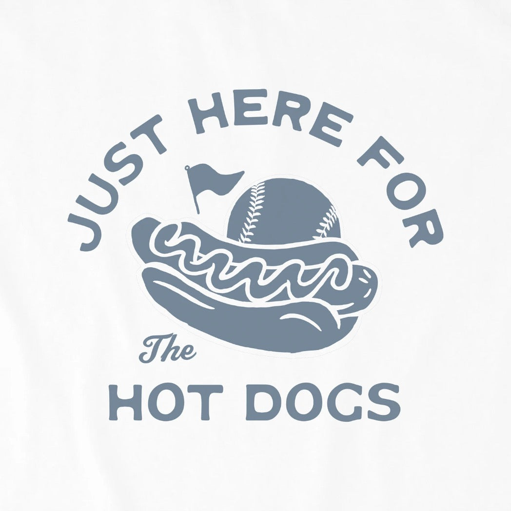 LIFE IS GOOD - WOMENS COLOURBLOCK CRUSHER LITE TEE | Here for the Hot Dogs Cloud White
