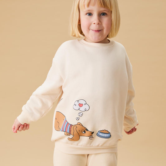 Daydreaming Dog Oversized Sweatshirt
