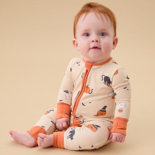 Halloween Hugs Clever Zip Sleepsuit