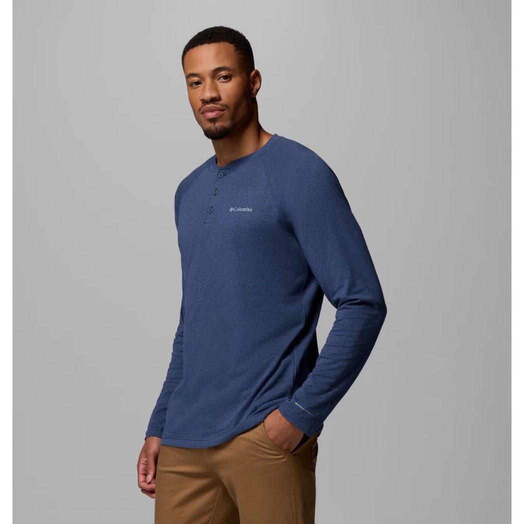 COLUMBIA - THISTLETOWN HILLS RAGLAN HENLEY | Dark Mountain Heather