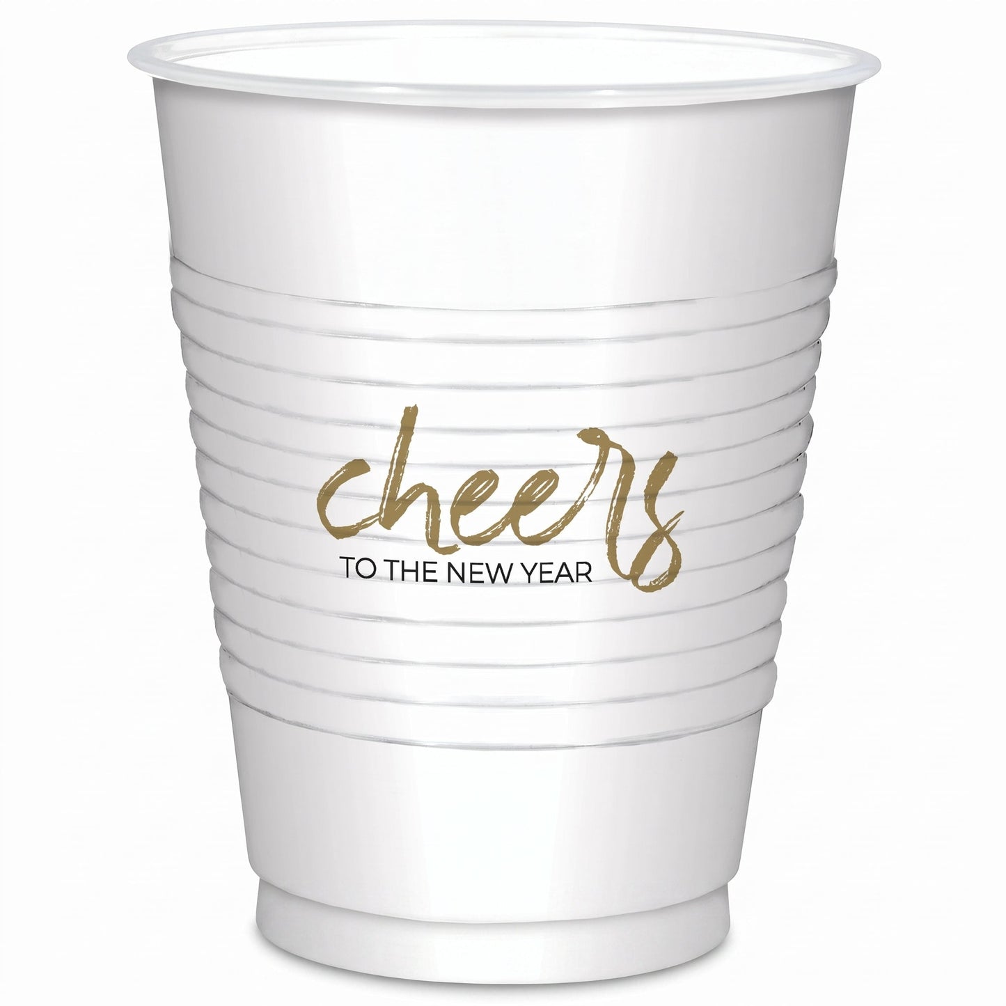"Cheers To The New Year" 16oz Plastic Tumblers - 25 Pack