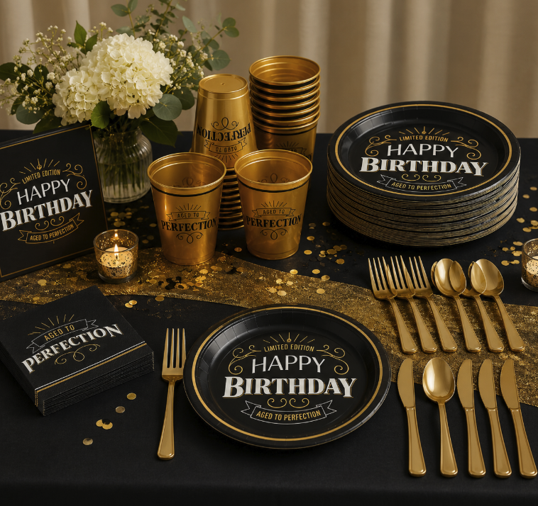 "Aged To Perfection" Birthday Party Kt | For 20 Guests