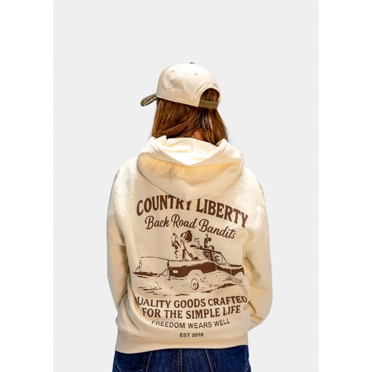 COUNTRY LIBERTY - BACKROAD BANDITS HOODIE | Natural