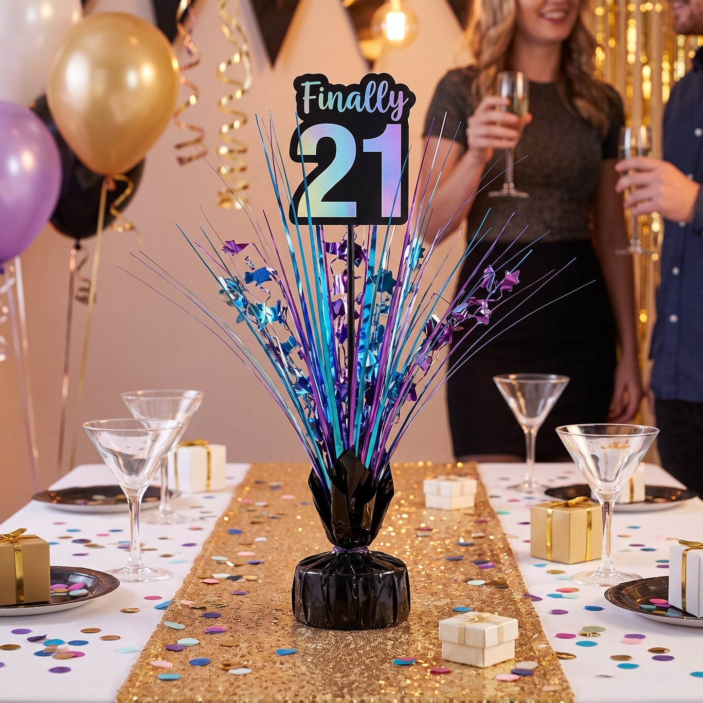 "Finally 21" Birthday Centerpiece Spray