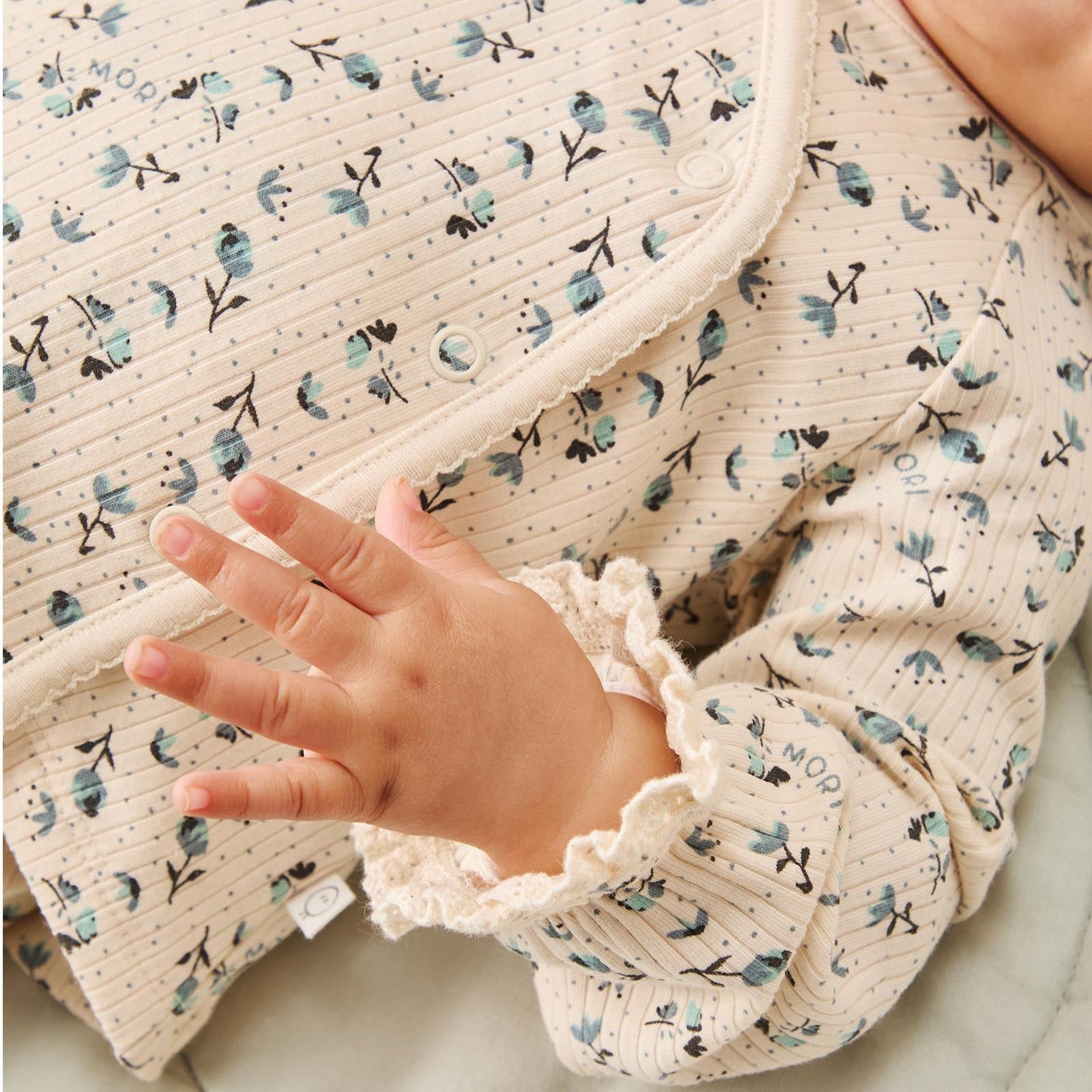Floral Ribbed Kimono Cardigan & Leggings Outfit