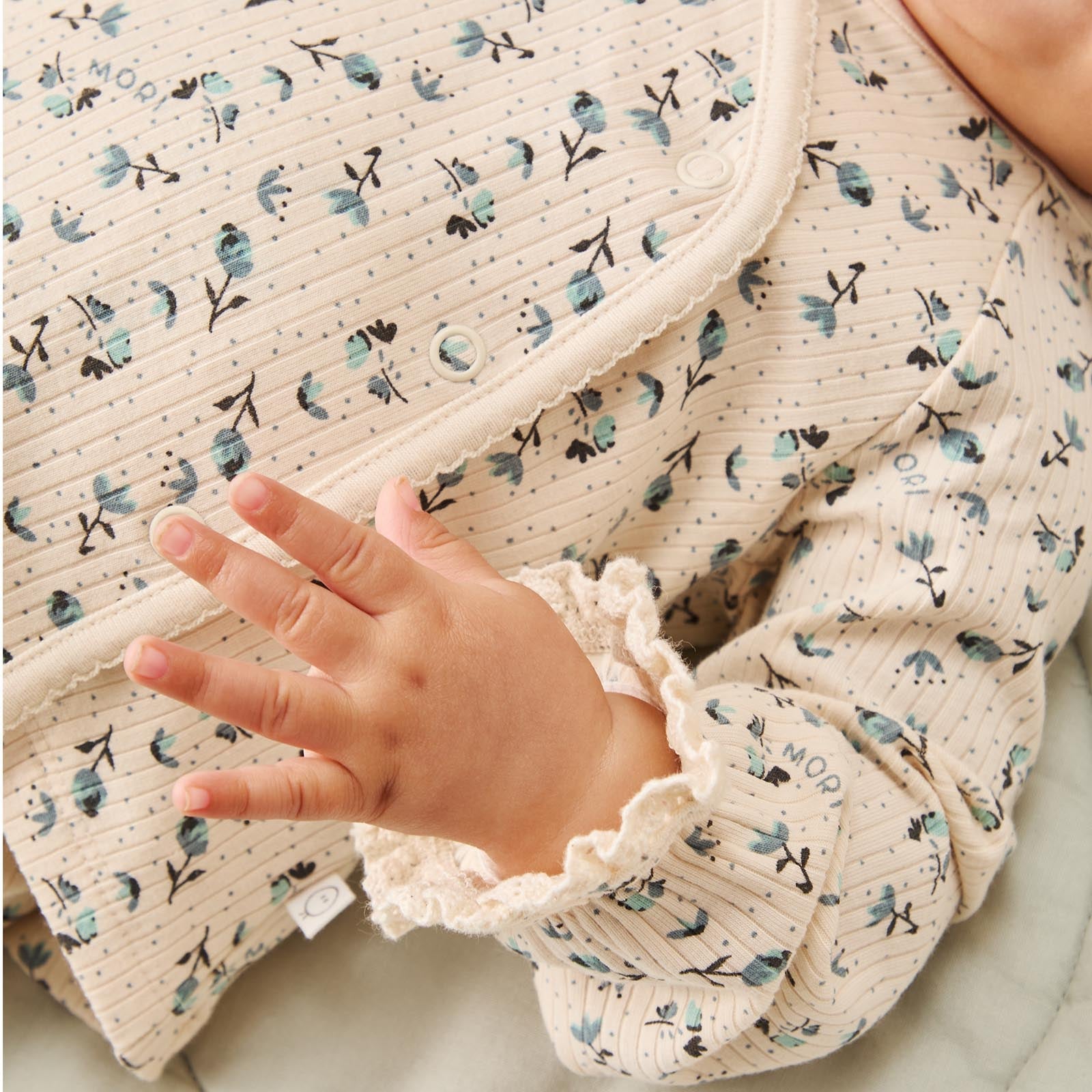 Floral Ribbed Kimono Cardigan & Leggings Outfit