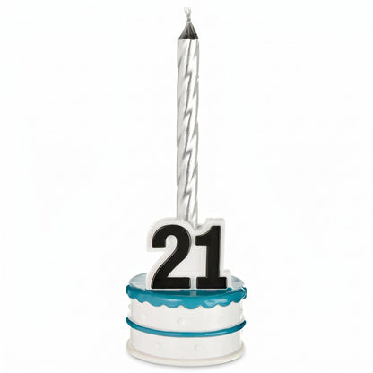 "Finally 21" Birthday Candle Holder with Candle