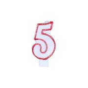 "5" Small Birthday Candle