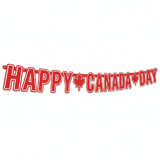 "Happy Canada Day" 7ft Letter Banner Decoration