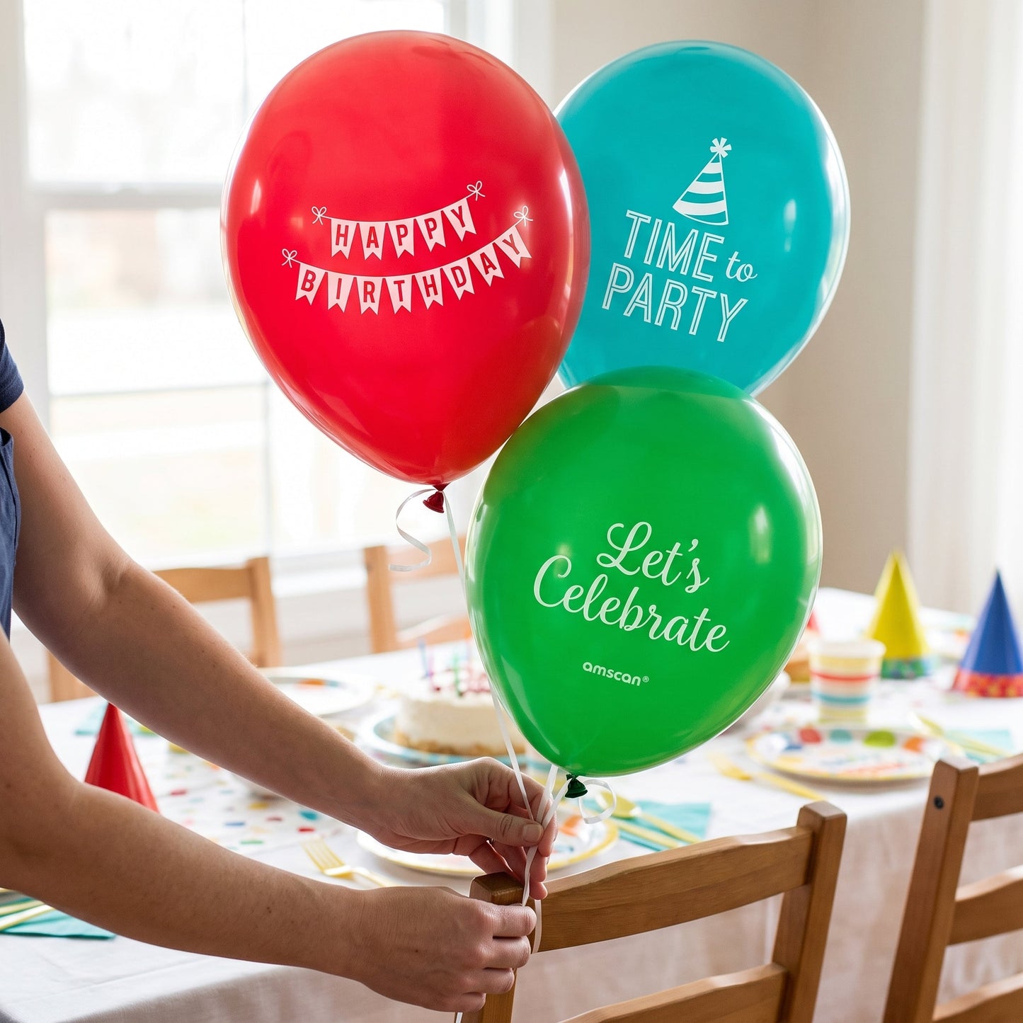 "A Reason to Celebrate" Birthday Latex Balloons, 12-Inch, 15-Pack