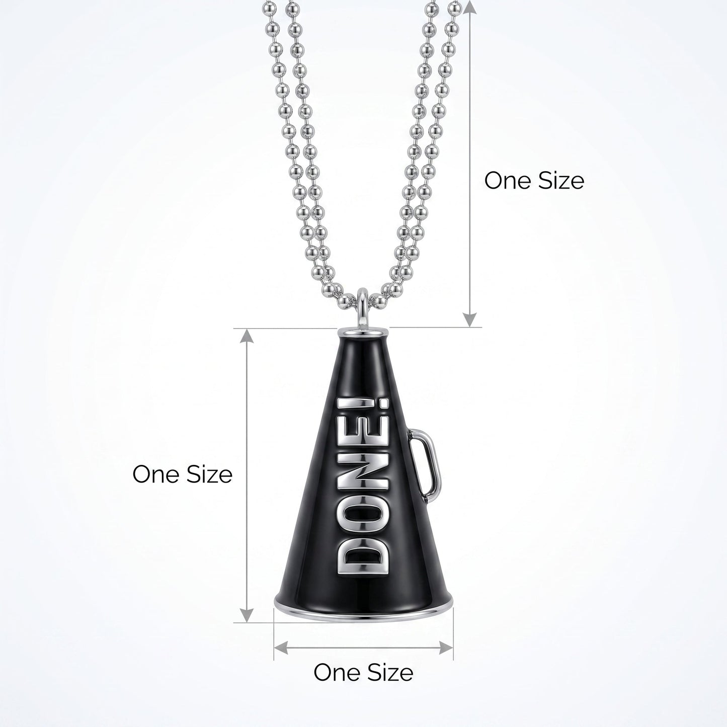 "DONE!" Graduation Megaphone Necklace