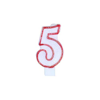 "5" Small Birthday Candle